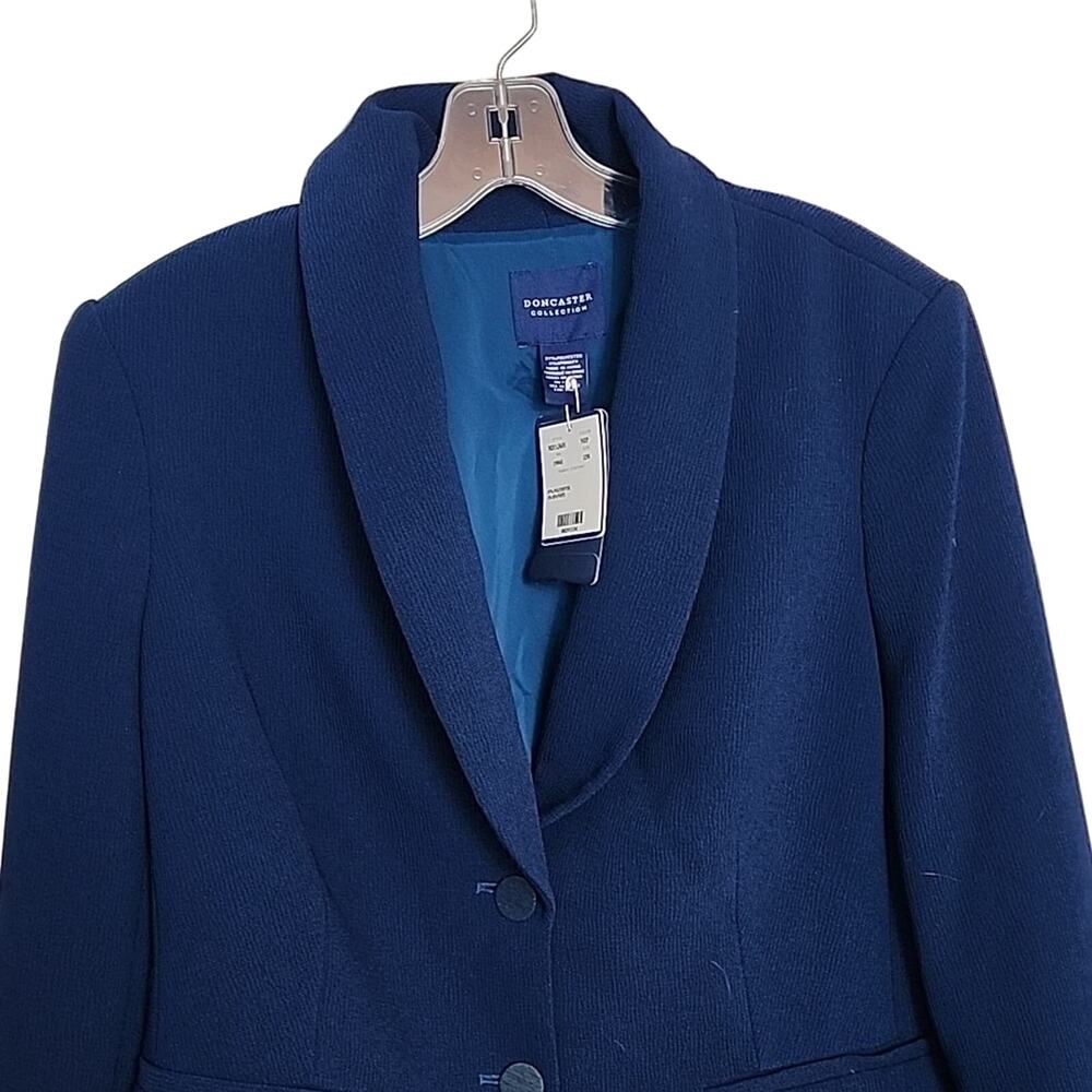 Doncaster Collection Dark Blue Two-Button Jacket, NWT, Size 12 - Picture 2 of 7